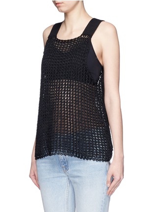 Front View - Click To Enlarge - SIMON MILLER - 'Nez' silk open knit tank top
