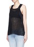 Front View - Click To Enlarge - SIMON MILLER - 'Nez' silk open knit tank top