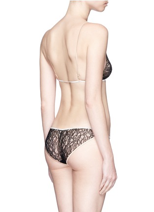 Back View - Click To Enlarge - KIKI DE MONTPARNASSE - 'Ingenue' Leavers lace soft triangle bra