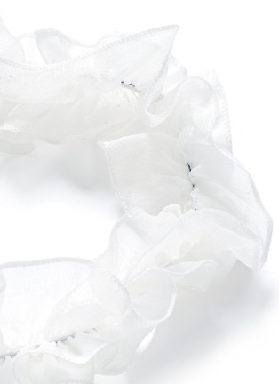 Detail View - Click To Enlarge - KIKI DE MONTPARNASSE - Ruffle silk chiffon elastic garter