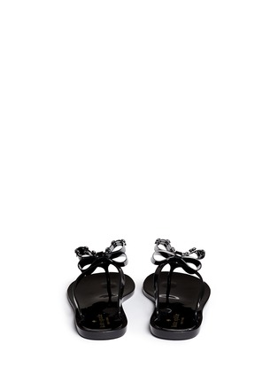 Back View - Click To Enlarge - KATE SPADE - 'Francy' strass bow jelly thong sandals