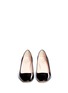Front View - Click To Enlarge - KATE SPADE - 'Dawson Too' faceted heel patent leather pumps