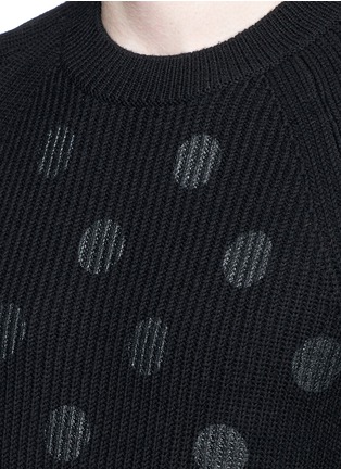 Detail View - Click To Enlarge - PS PAUL SMITH - Metallic dot print Merino wool sweater