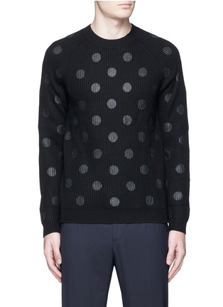 Main View - Click To Enlarge - PS PAUL SMITH - Metallic dot print Merino wool sweater
