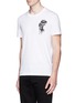 Front View - Click To Enlarge - ALEXANDER MCQUEEN - Dripping flower embroidery T-shirt
