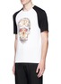 Front View - Click To Enlarge - ALEXANDER MCQUEEN - Collage skull print mock raglan T-shirt