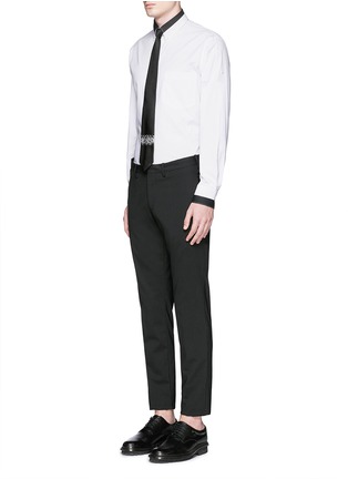 Figure View - Click To Enlarge - ALEXANDER MCQUEEN - Contrast collar and cuff poplin shirt