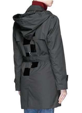 Back View - Click To Enlarge - TOGA ARCHIVES - Glossy checkerboard back trench coat