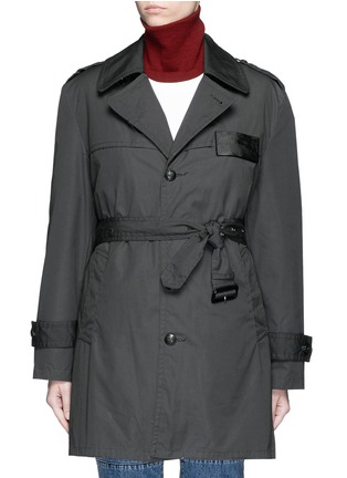 Main View - Click To Enlarge - TOGA ARCHIVES - Glossy checkerboard back trench coat