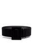 Main View - Click To Enlarge - TOGA ARCHIVES - Oversize buckle bonded velvet belt