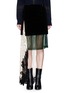 Main View - Click To Enlarge - TOGA ARCHIVES - Velvet floral lace asymmetric layer skirt
