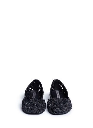 Figure View - Click To Enlarge - MELISSA - x Campana 'Fitas' rose glitter flats 