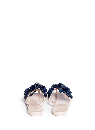 Back View - Click To Enlarge - MELISSA - 'Harmonic Garden' floral bow jelly flats