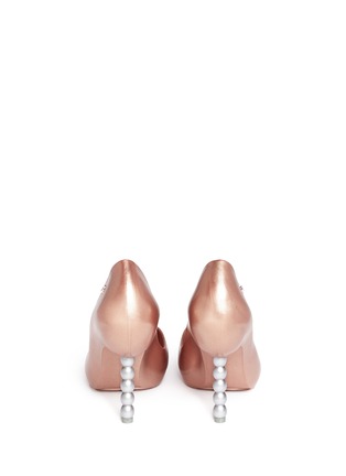 Back View - Click To Enlarge - MELISSA - x Karl Lagerfeld 'Pearl' bead heel pumps