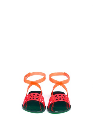Figure View - Click To Enlarge - MELISSA - 'Tasty' perforated band jelly sandals