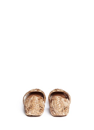 Back View - Click To Enlarge - MELISSA - x Campana 'Fitas' rose glitter flats