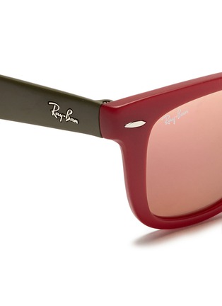 Detail View - Click To Enlarge - RAY-BAN - 'Wayfarer Folding' matte acetate mirror sunglasses