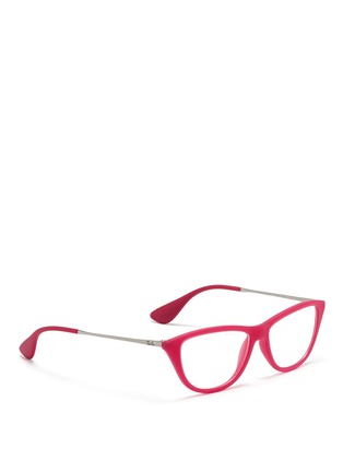 Figure View - Click To Enlarge - RAY-BAN - Rubber acetate cat eye optical glasses