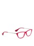 Figure View - Click To Enlarge - RAY-BAN - Rubber acetate cat eye optical glasses