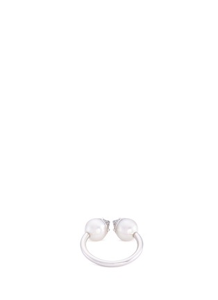  - TASAKI - 'Refined Rebellion' diamond Akoya pearl 18k white gold ring