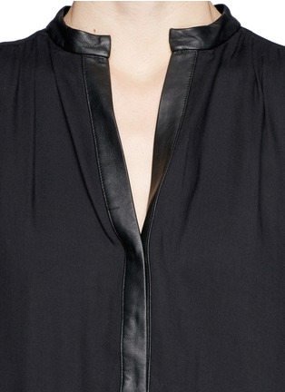 Detail View - Click To Enlarge - ALICE & OLIVIA - Berk' drop waist high-low leather dress