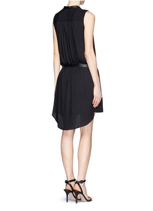 Back View - Click To Enlarge - ALICE & OLIVIA - Berk' drop waist high-low leather dress