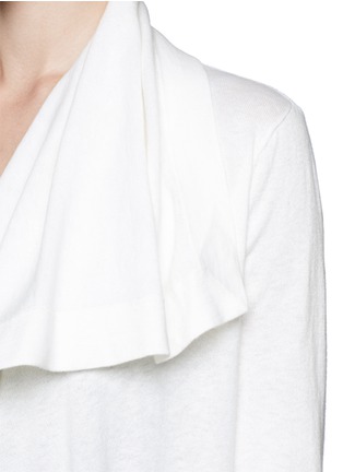 Detail View - Click To Enlarge - THEORY - 'Casterly' drape collar long cardigan