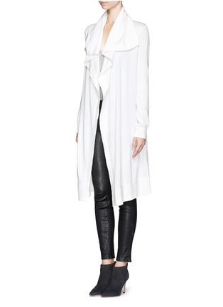 Figure View - Click To Enlarge - THEORY - 'Casterly' drape collar long cardigan