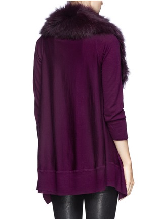 Back View - Click To Enlarge - ALICE & OLIVIA - 'Izzy' raccoon fur collar cardigan