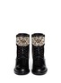 Figure View - Click To Enlarge - RENÉ CAOVILLA - Jewelled suede cuff leather boots