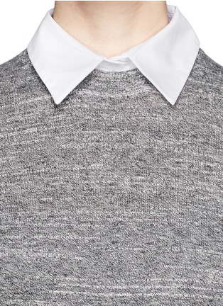 Detail View - Click To Enlarge - ALICE & OLIVIA - Detachable poplin collar sweater