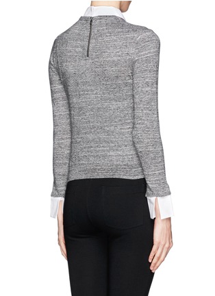 Back View - Click To Enlarge - ALICE & OLIVIA - Detachable poplin collar sweater
