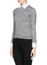 Front View - Click To Enlarge - ALICE & OLIVIA - Detachable poplin collar sweater