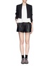Figure View - Click To Enlarge - MO&CO. EDITION 10 - Cropped drape jacket