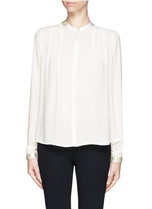 Main View - Click To Enlarge - ELIZABETH AND JAMES - 'Lynde' satin collar chiffon blouse