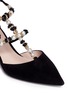 Detail View - Click To Enlarge - RENÉ CAOVILLA - Pearl and rose bead strap suede pumps