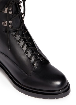 Detail View - Click To Enlarge - SERGIO ROSSI - Stud leather biker boots