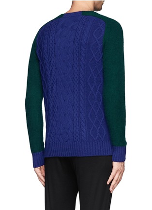 Back View - Click To Enlarge - SACAI - Colourblock wool knit sweater