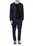 Figure View - Click To Enlarge - LANVIN - Satin panel wool sweater