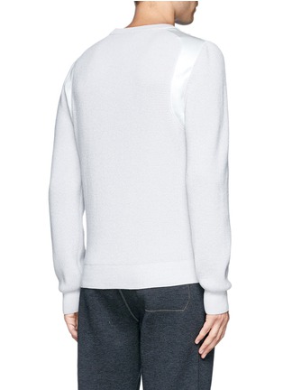 Back View - Click To Enlarge - LANVIN - Satin panel wool sweater
