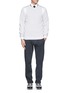Figure View - Click To Enlarge - LANVIN - Satin panel wool sweater