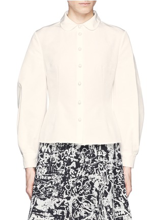 Main View - Click To Enlarge - CHICTOPIA - Puff pleat sleeve faille shirt