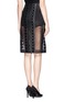 Back View - Click To Enlarge - KTZ - Faux leather and sequin patchwork pencil skirt