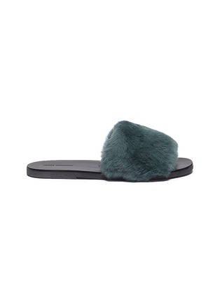 Main View - Click To Enlarge - FABIO RUSCONI - Rabbit fur slide sandals