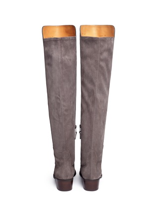 Back View - Click To Enlarge - STUART WEITZMAN - 'All Serve' stretch suede thigh high boots