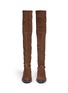 Front View - Click To Enlarge - STUART WEITZMAN - 'Van Land' stretch suede thigh high boots