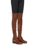 Figure View - Click To Enlarge - STUART WEITZMAN - 'Van Land' stretch suede thigh high boots