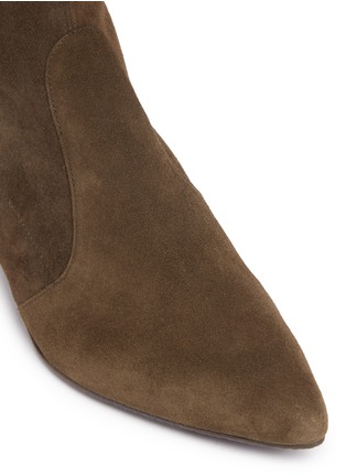 Detail View - Click To Enlarge - STUART WEITZMAN - 'Thigh Land' stretch suede thigh high boots