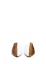 Front View - Click To Enlarge - ACNE STUDIOS - Contrast snakeskin leather slides