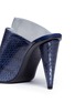 Detail View - Click To Enlarge - ACNE STUDIOS - Contrast snakeskin leather mules